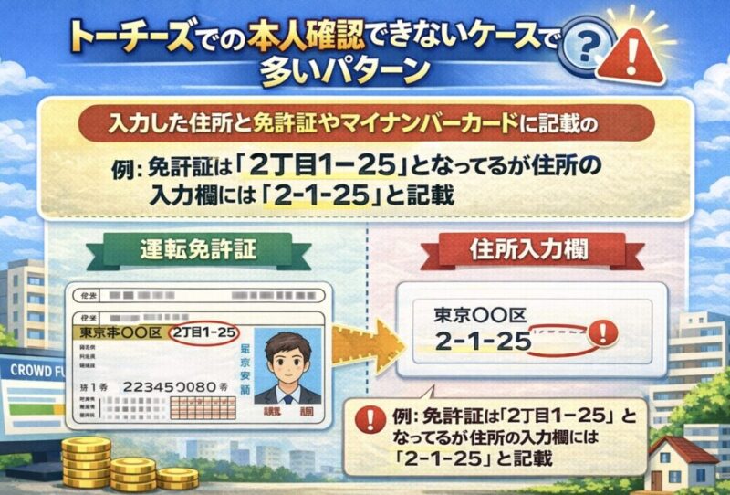 トーチーズ　本人確認できない