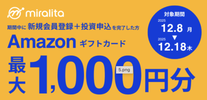 ミラリタ キャンペーン